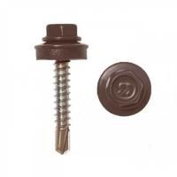 Саморез кровельный RAL8017 4,8х70 дерево 100шт шоколадно-коричневый Daxmer