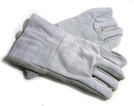 Перчатки сварщика полукрага серая укороченные
