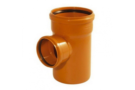 ПВХ Тройник 160х110х90 оранжевый Полипластик
