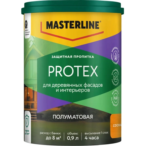 Пропитка Masterline Protex по дереву сосна 0,9л