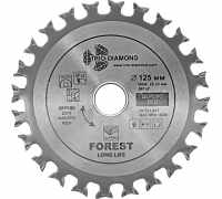 Диск пильный 125х20/22х2,0мм 24Тх2 по дереву для УШМ Trio-Diamond---