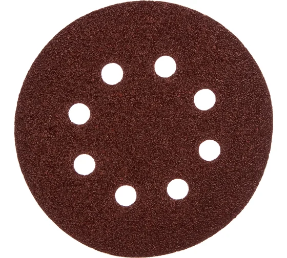 Круг шлифовальный бумага 125мм Р180 8 отв 5шт Зубр