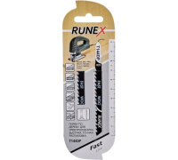 Пилка для э/лобзика дерево 100х75мм(8-60мм) 2шт точный рез T144DP Runex