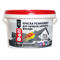 Краска резиновая 12кг белая фасадная Dali