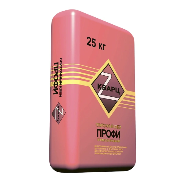 Клей для плитки 25кг для керамогранита Профи Кварц--- Клей для плитки 25кг для керамогранита Профи Кварц---