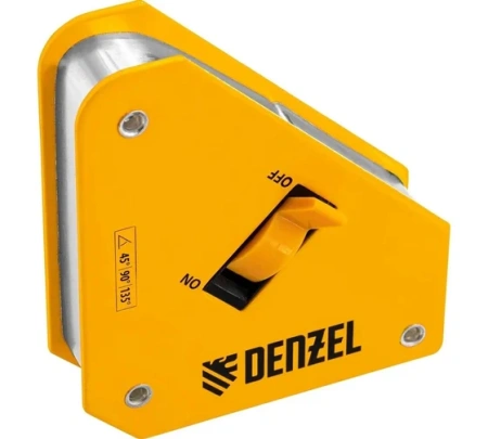 Угольник магнитный для сварки 14кг 30Lb отключаемый Denzel