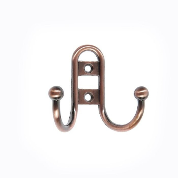 Крючок металл 2 рожковый №13 медь Металлист Крючок металл 2 рожковый №13 медь Металлист