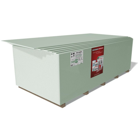 Гипсокартон 12,5мм влагостойкий 1,2х2,5 Danogips Гипсокартон 12,5мм влагостойкий 1,2х2,5 Danogips