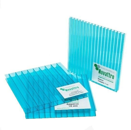 Поликарбонат  6мм бирюза Novattro