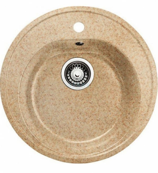 Мойка иск мрамор врезная G001 505х505 сахара Granicom