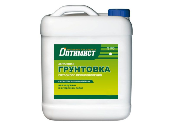 Грунтовка ГП( 5мм) универсальная 10л G103 Оптимист