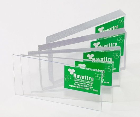 Поликарбонат  3мм 1,5х2м  монолит прозрачный Novattro Поликарбонат  3мм 1,5х2м  монолит прозрачный Novattro