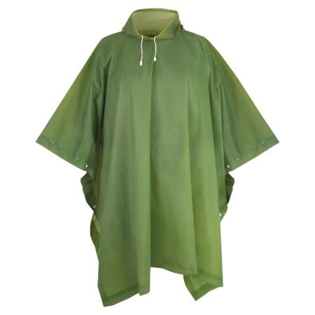 Дождевик пончо зеленый с чехлом Ева Komfi