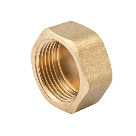 Заглушка латунь 15мм внутренняя резьба на трубу Tim