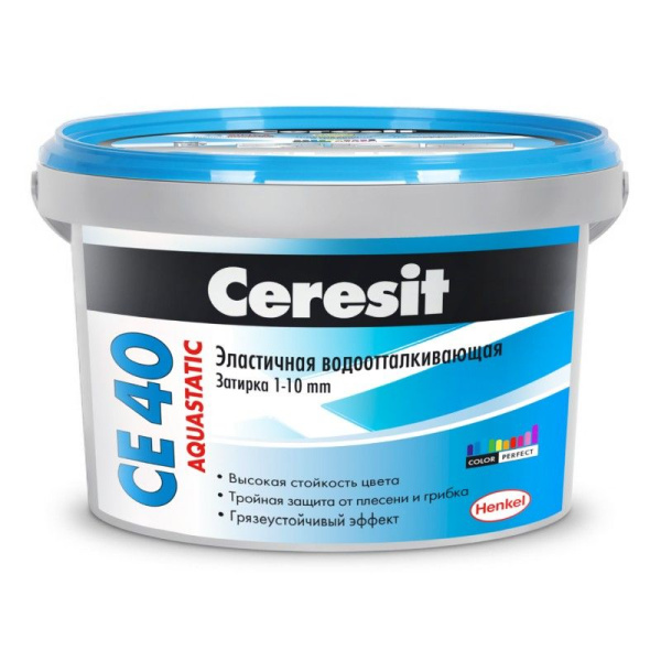 Затирка Ceresit СЕ40 № 01 белый 2кг Henkel(12)