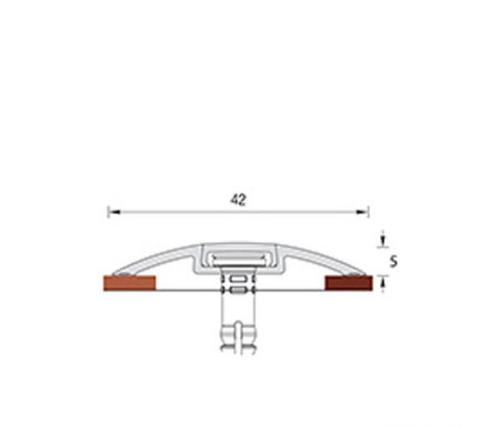 Порог 160см ПМК42-1,6 205 дуб капучино с МК Идеал-