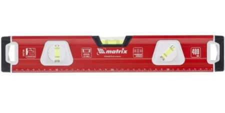 Уровень  40см 2 глазка+1 зеркальный магнитный усиленный Matrix