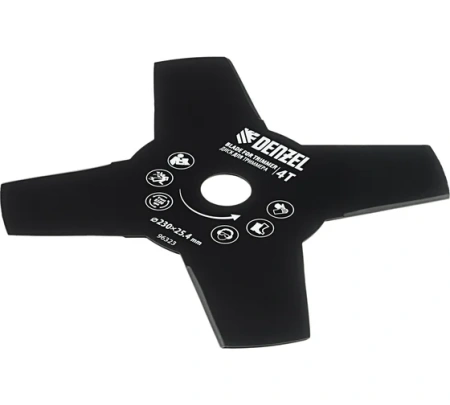 Диск для триммера 230х25,4мм 1,6мм 4 лезвия Denzel