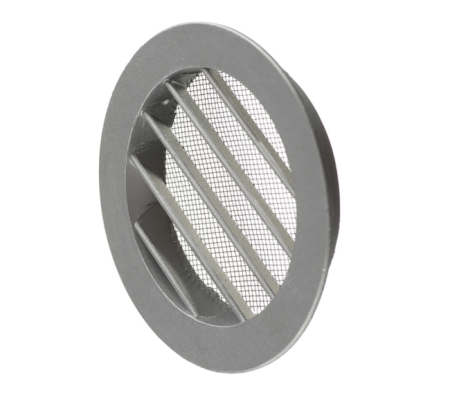 Решетка вентиляционная пластик круглая 100мм б/сетки с фланцем 10РК ERA