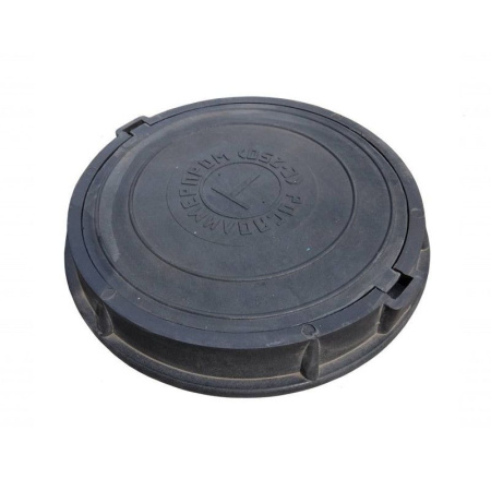 Люк полимер  780х110мм тяжелый круглый черный 15тонн