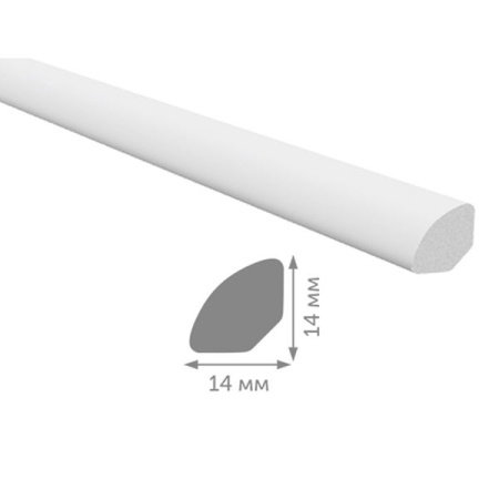 Уголок ПВХ вспененный внутренний 14х14 2,7м белый Идеал