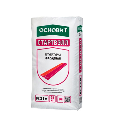 Штукатурка цементная 25кг фасадная Т-21 Стартвэлл Основит(1)