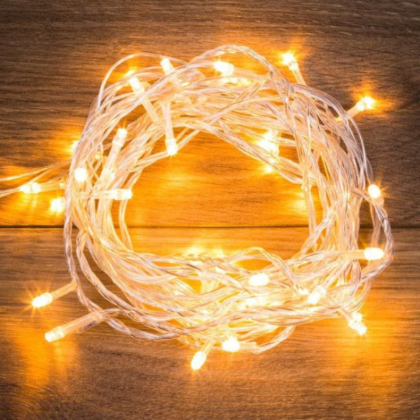 Гирлянда Нить  6м прозрачный ПВХ/теплый свет IP20 Neon-Light